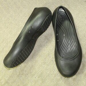 Crocs Women's 10 Black Mary Jane Rubber Slipper Shoes